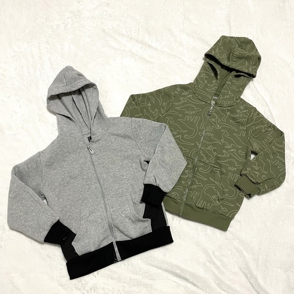 Other - Set Of 2 Hooded Zip-up Jackets Okie Dokie Retro‎ Stitch Toddler Boy's Size 4T